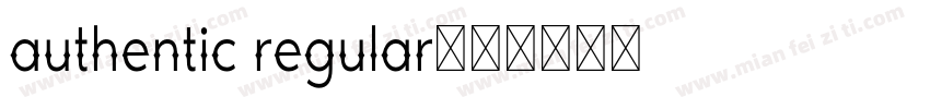 authentic regular字体转换